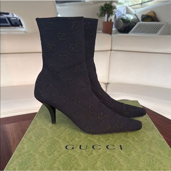 Gucci Black Heeled Boots with  Accents - Picture 9 of 15